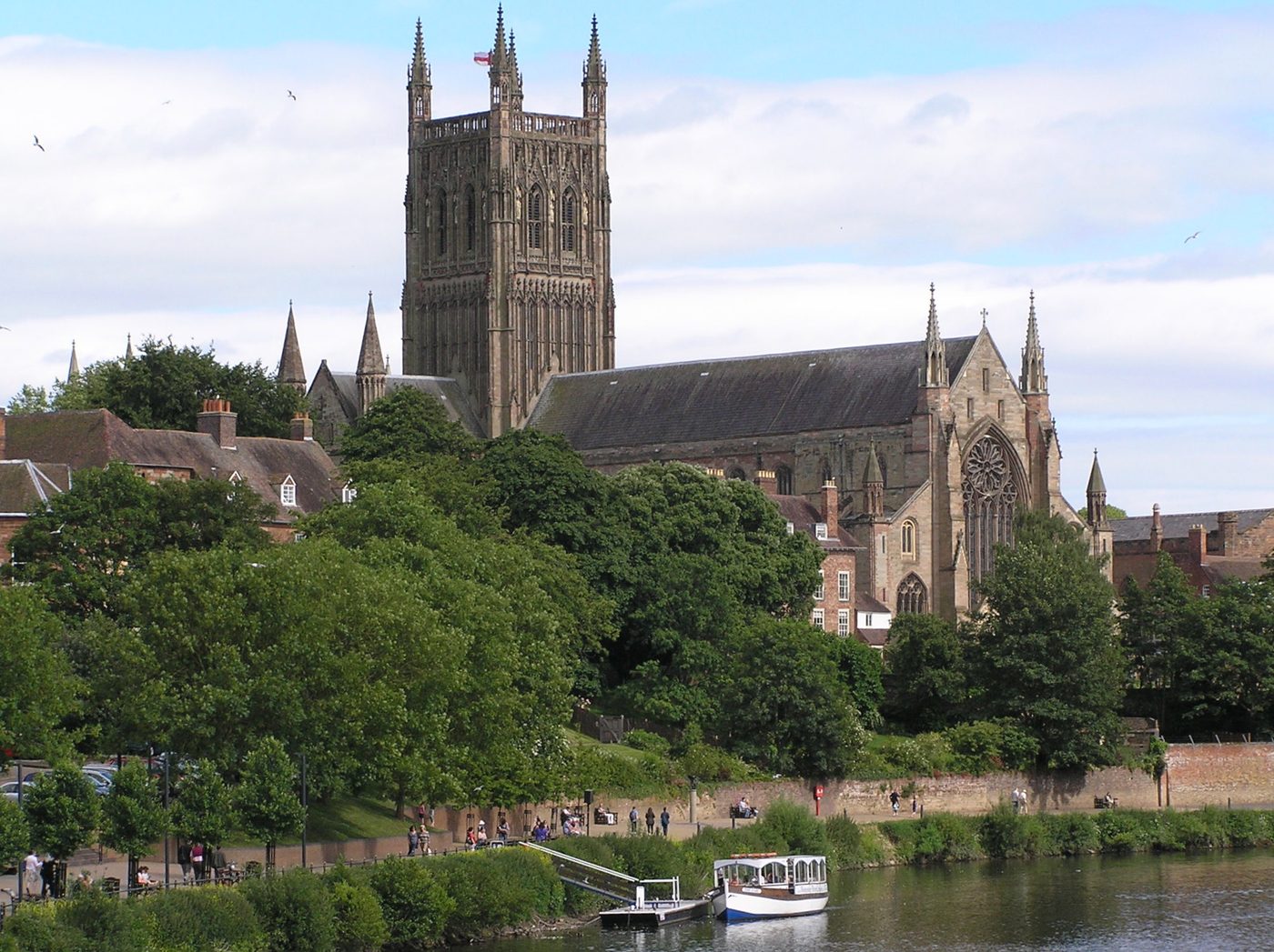 Worcester Cathedral viewed from the River Severn